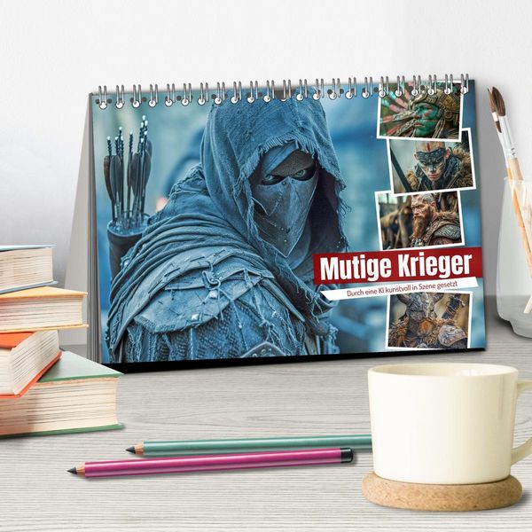 Produktbild: Mutige Krieger (Tischkalender 2026 DIN A5 quer), CALVENDO Monatskalender