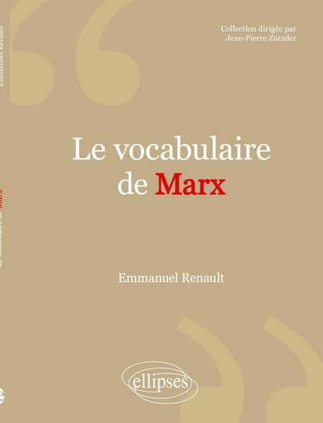 Produktbild: Le vocabulaire de Marx