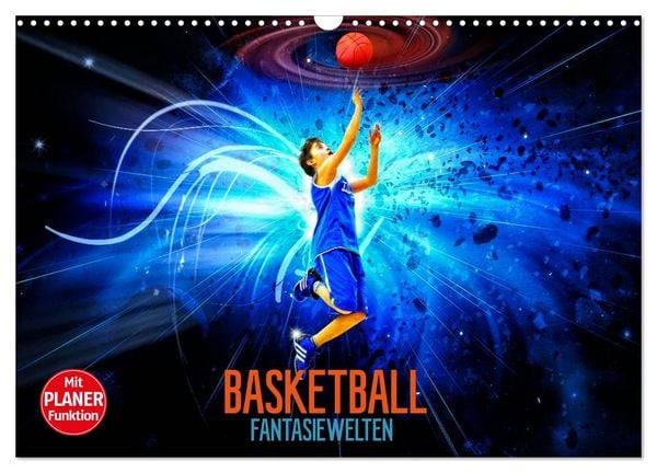 Produktbild: Basketball Fantasiewelten (Wandkalender 2026 DIN A3 quer), CALVENDO Monatskalender