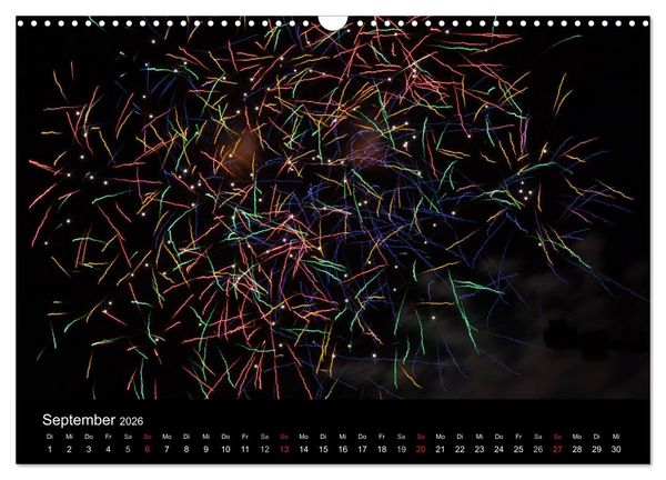 Produktbild: Feuerwerk (Wandkalender 2026 DIN A3 quer), CALVENDO Monatskalender