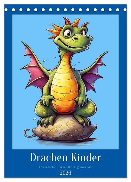 Produktbild: Drachen Kinder (Tischkalender 2026 DIN A5 hoch), CALVENDO Monatskalender