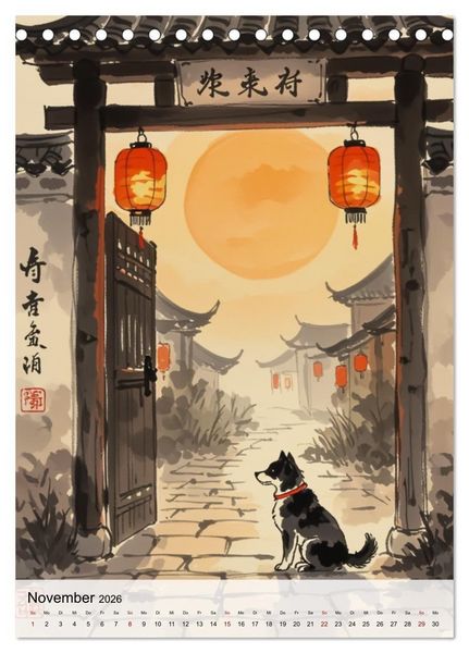Produktbild: Die 12 chinesischen Tierkreiszeichen (Tischkalender 2026 DIN A5 hoch), CALVENDO Monatskalender