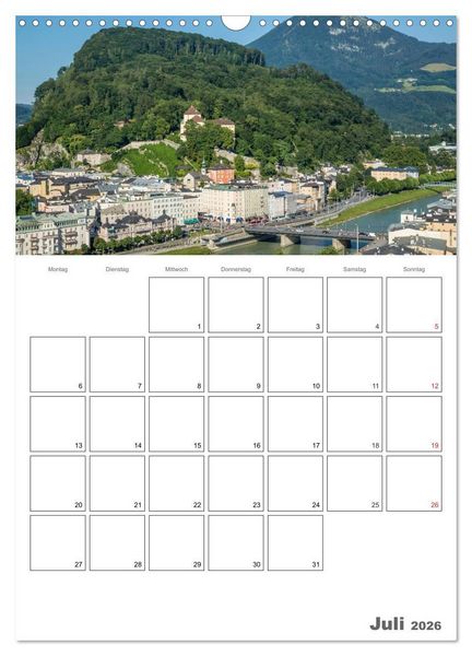 Produktbild: Bezauberndes SALZBURG / Terminplaner (Wandkalender 2026 DIN A3 hoch), CALVENDO Monatskalender