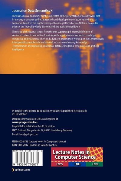 Produktbild: Journal on Data Semantics X