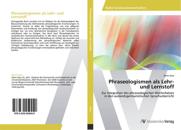 Phraseologismen als Lehr- und Lernstoff, Taschenbuch von Doris Sava, AV Akademikerverlag, 9783639459449