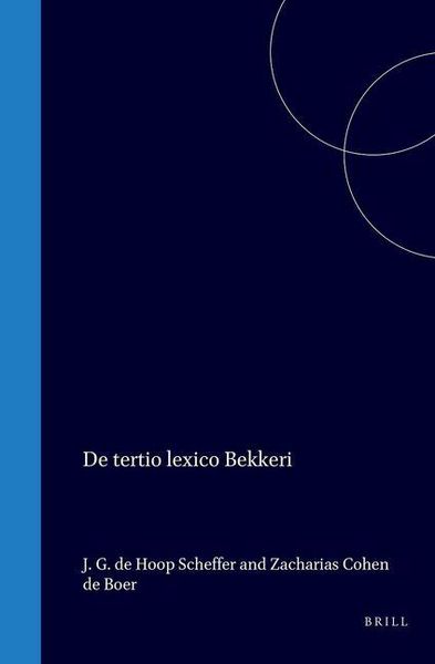Produktbild: De Tertio Lexico Bekkeri