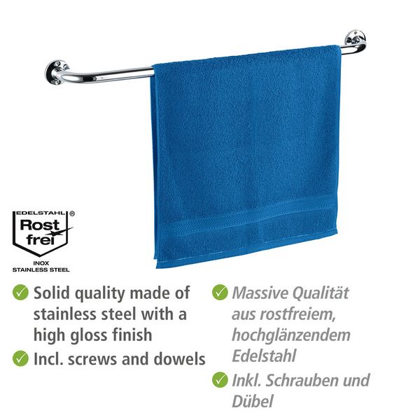 Produktbild: Badetuchstange Mod. Basic 80 cm, extra lange Handtuchstange