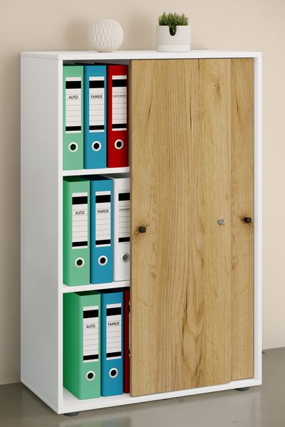 Produktbild: B&uuml;roschrank Aktenschrank Schiebet&uuml;ren Lona 3fach
