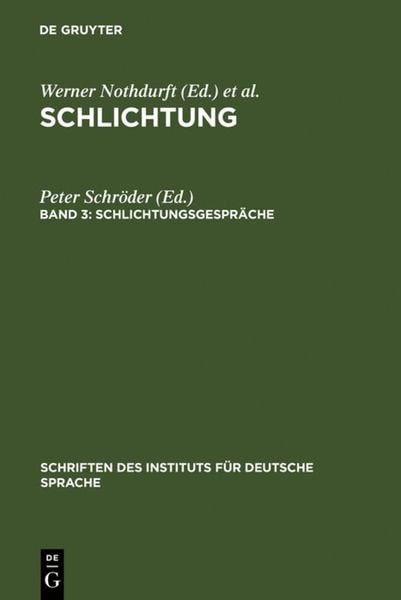 Produktbild: Schlichtungsgespr&auml;che