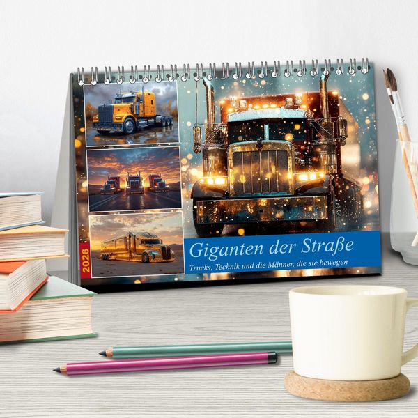 Produktbild: Giganten der Stra&szlig;e (Tischkalender 2026 DIN A5 quer), CALVENDO Monatskalender