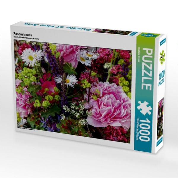 CALVENDO Puzzle Rosenstrauss | 1000 Teile Lege-Größe 64x48cm Foto-Puzzle für glückliche Stunden
