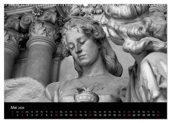 Produktbild: Lebende Steine - Skulpturen auf dem Friedhof Staglieno (Wandkalender 2026 DIN A2 quer), CALVENDO Monatskalender