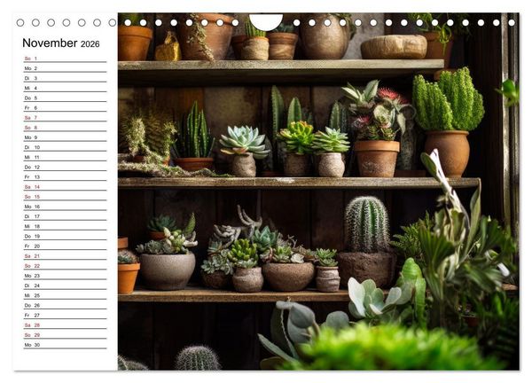 Produktbild: Kaktuszauberland (Wandkalender 2026 DIN A4 quer), CALVENDO Monatskalender