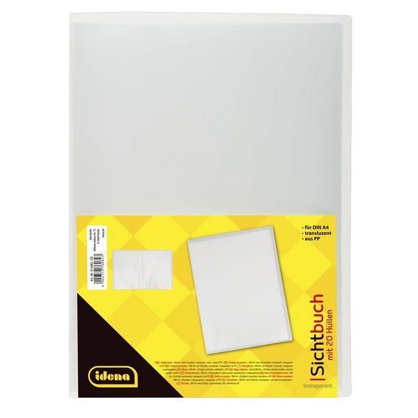 Produktbild: Idena Sichtbuch PP 20 H&uuml;llen transluzent wei&szlig; DIN A4