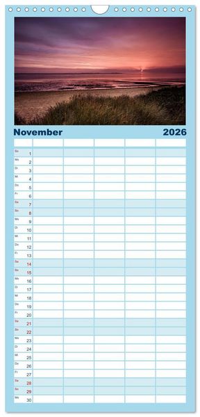 Produktbild: Familienplaner 2026 - Noch mehr F&ouml;hrweh - Insel F&ouml;hr mit 5 Spalten (Wandkalender, 21 x 45 cm) CALVENDO
