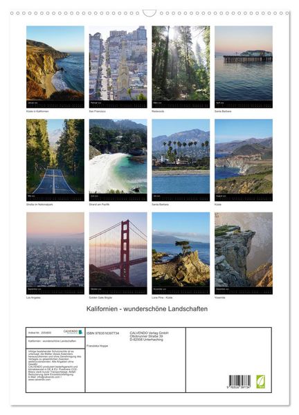 Produktbild: Kalifornien - wundersch&ouml;ne Landschaften (Wandkalender 2026 DIN A2 hoch), CALVENDO Monatskalender