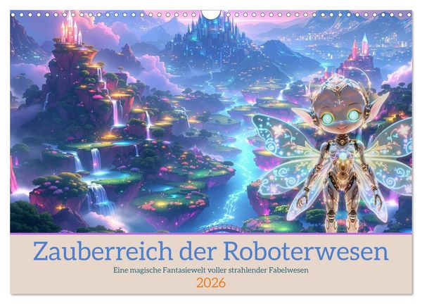 Produktbild: Zauberreich der Roboterwesen (Wandkalender 2026 DIN A3 quer), CALVENDO Monatskalender