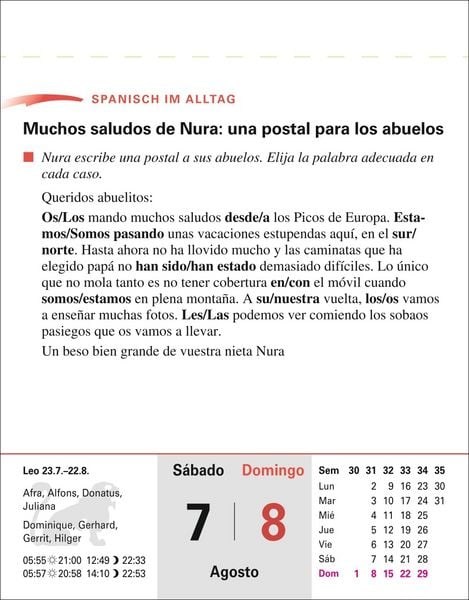 Produktbild: Spanisch Sprachkalender 2027 - Spanisch lernen leicht gemacht - Tagesabrei&szlig;kalender