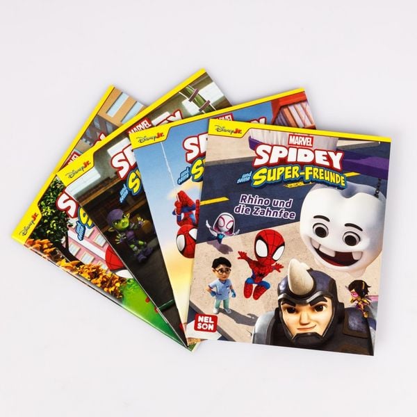 Produktbild: Nelson Mini-B&uuml;cher: 4er MARVEL: Spidey und seine Freunde 9-12