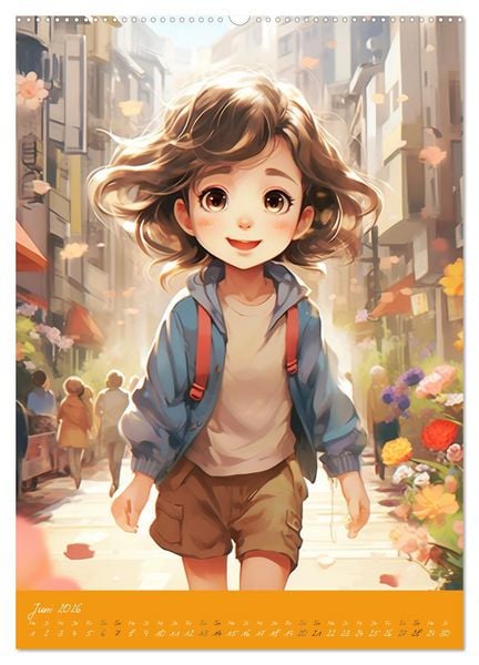 Produktbild: Stadtm&auml;dchen. Ein Jahr mit bezaubernder Manga-Kunst (Wandkalender 2026 DIN A2 hoch), CALVENDO Monatskalender