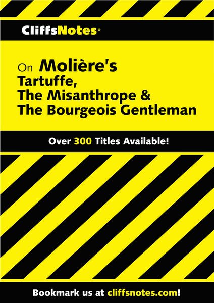 Produktbild: CliffsNotes on Moliere's Tartuffe, The Misanthrope & The Bourgeois Gentleman