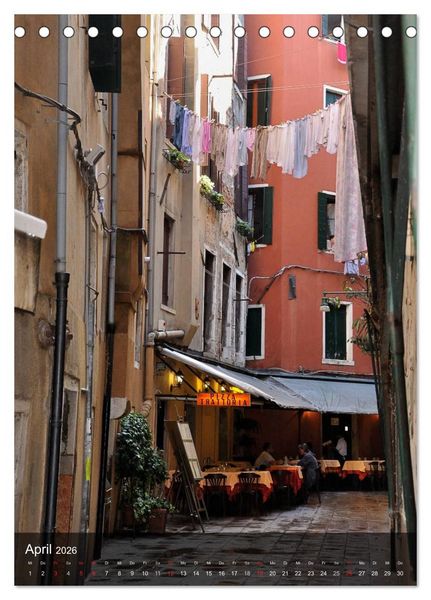 Produktbild: Fotografischer Streifzug durch Venedig (Tischkalender 2026 DIN A5 hoch), CALVENDO Monatskalender