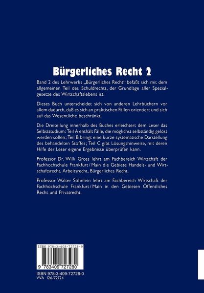 Produktbild: B&uuml;rgerliches Recht 2