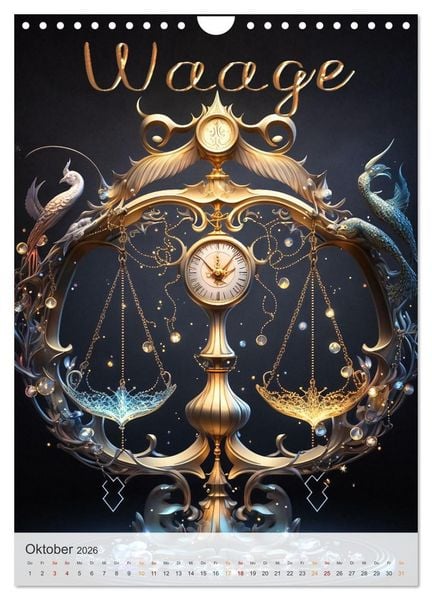 Produktbild: Fantasievolle Sternzeichen (Wandkalender 2026 DIN A4 hoch), CALVENDO Monatskalender