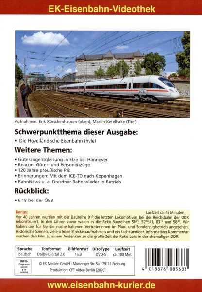 Produktbild: Eisenbahn Video-Kurier 168 - Schwerpunkt: Die Havell&auml;ndische Eisenbahn