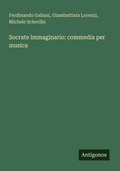 Produktbild: Socrate immaginario: commedia per musica