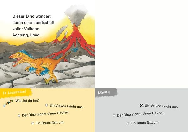 Duden Leseprofi – 3-Minuten-Leserätsel für Erstleser: Vorsicht, Dinos!