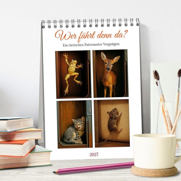 Produktbild: Wer f&auml;hrt denn da? Ein tierisches Paternoster Vergn&uuml;gen (Tischkalender 2027 DIN A5 hoch), CALVENDO Monatskalender