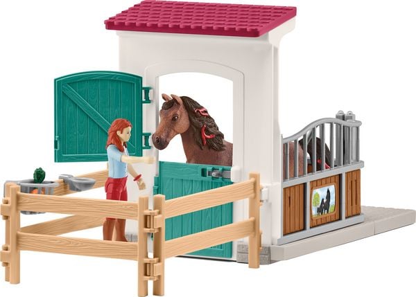 Produktbild: schleich&reg; 13793 Pferdebox mit Hannah & Cayenne