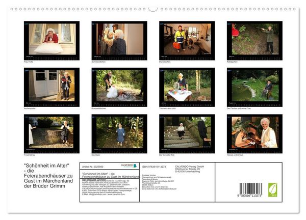 Produktbild: "Sch&ouml;nheit im Alter" - die Feierabendh&auml;user zu Gast im M&auml;rchenland der Br&uuml;der Grimm (hochwertiger Premium Wandkalender 2026 DIN A2 quer), Kunstdruck in Hochglanz