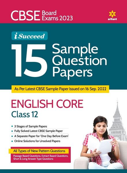 Produktbild: CBSE Board Exams 2023 I-Succeed 15 Sample Question Papers ENGLISH CORE Class 12th