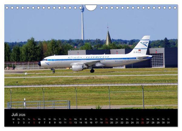 Produktbild: Giganten der L&uuml;fte am Airport Stuttgart (Wandkalender 2026 DIN A4 quer), CALVENDO Monatskalender