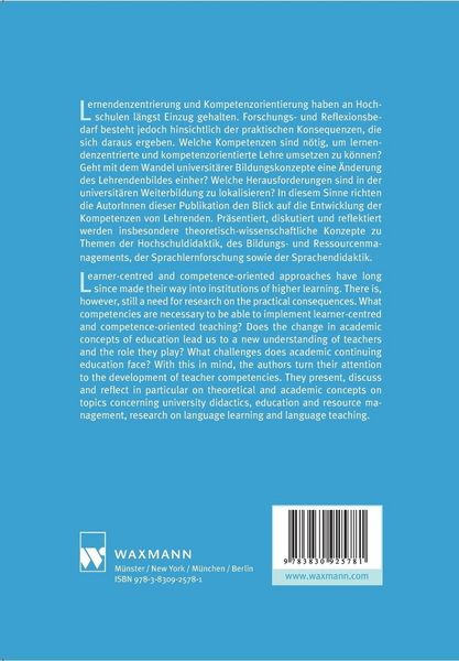 Produktbild: Akademische Lehrkompetenzen im Diskurs. A Discourse on Academic Teaching Competencies