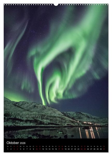 Produktbild: Nordlichtn&auml;chte (hochwertiger Premium Wandkalender 2026 DIN A2 hoch), Kunstdruck in Hochglanz
