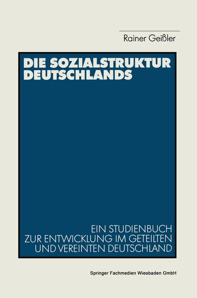 Produktbild: Die Sozialstruktur Deutschlands