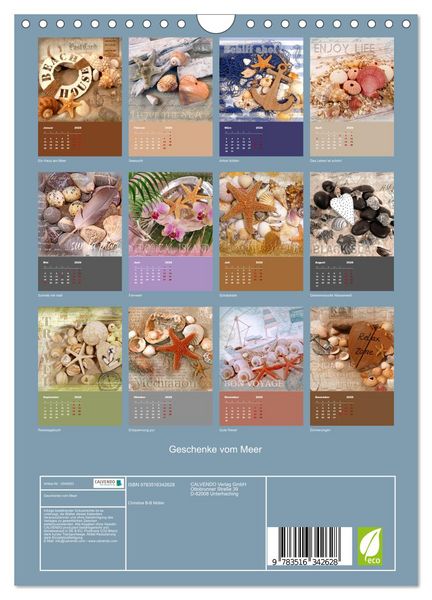 Produktbild: Geschenke vom Meer (Wandkalender 2026 DIN A4 hoch), CALVENDO Monatskalender