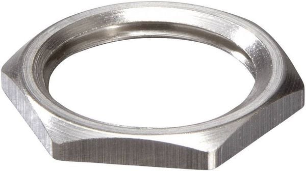 Produktbild: WISKA Gegenmutter M75x1,5 GMS-M75 Sechskant Messing (CuZn) vernickelt Farbe silber - 1 St&uuml;ck