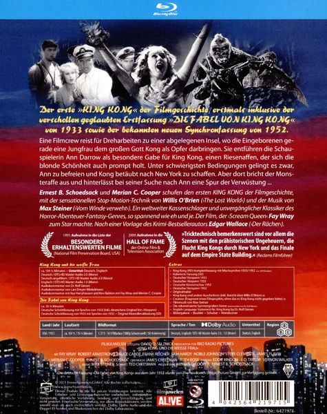 Produktbild: King Kong und die wei&szlig;e Frau + Originalsynchro "Die Fabel von King Kong" (Filmjuwelen)