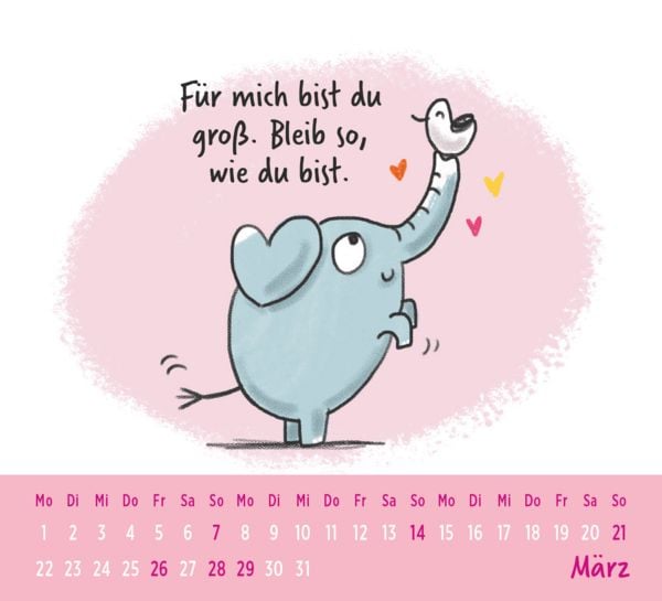 Produktbild: Mini-Kalender 2027: Liebe Botschaften F&Uuml;R DICH. Mit Franz and Friends durchs Jahr
