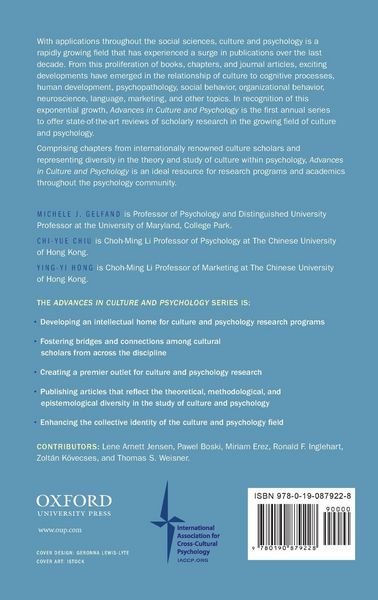 Produktbild: Handbook of Advances in Culture and Psychology, Volume 7