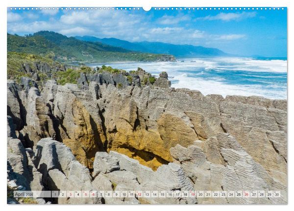 Produktbild: Neuseeland - Wandelnde Landschaften (Wandkalender 2026 DIN A2 quer), CALVENDO Monatskalender