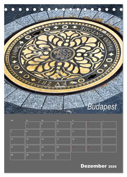 Produktbild: Faszination Kanaldeckel (Tischkalender 2026 DIN A5 hoch), CALVENDO Monatskalender