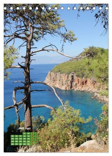 Produktbild: Lykische K&uuml;ste - Historische Landschaft am t&uuml;rkischen Mittelmeer (Tischkalender 2027 DIN A5 hoch), CALVENDO Monatskalender