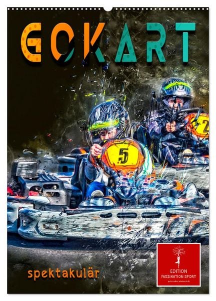 Produktbild: Gokart spektakul&auml;r (Wandkalender 2026 DIN A2 hoch), CALVENDO Monatskalender