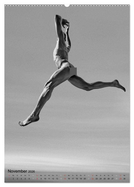 Produktbild: JUMP! ATHLETISCHE M&Auml;NNERAKTE (Wandkalender 2026 DIN A2 hoch), CALVENDO Monatskalender