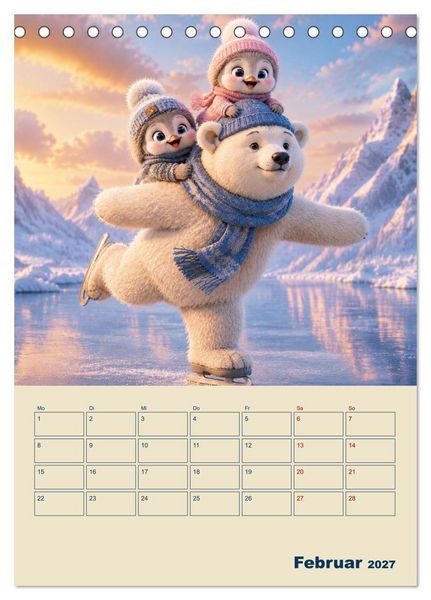 Produktbild: Frostige Fantasiewelten (Tischkalender 2027 DIN A5 hoch), CALVENDO Monatskalender